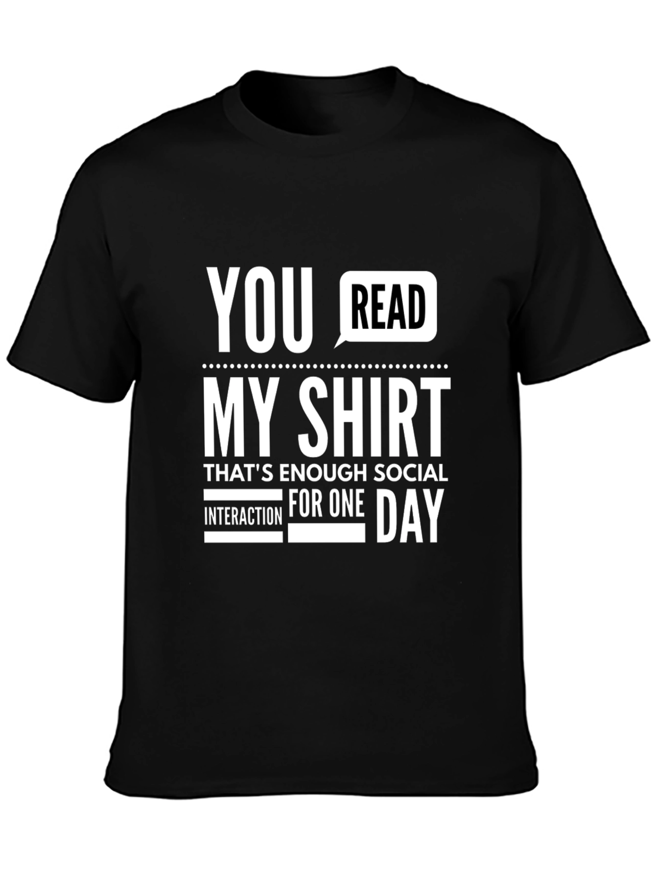 Funny Social Interaction Graphic Novelty T-Shirt