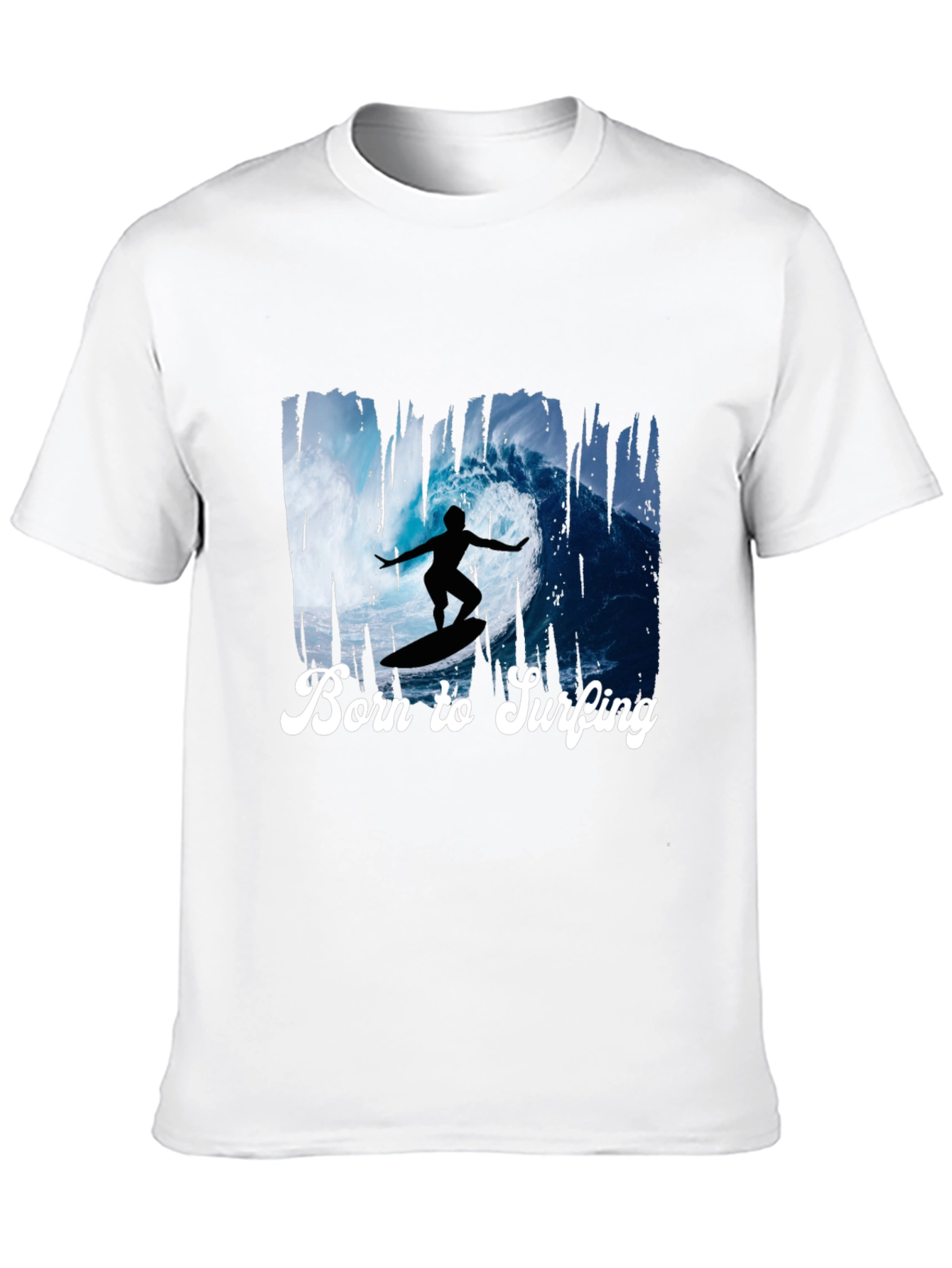 Born to Surfing Black Graphic Tee