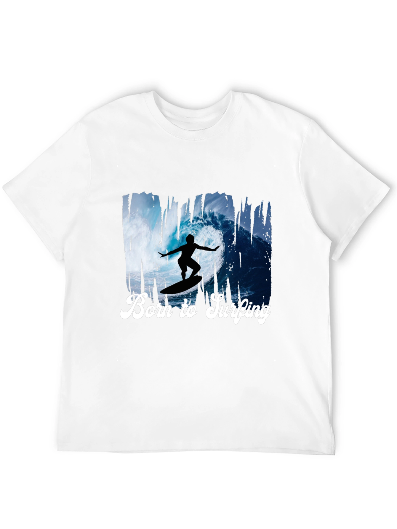 Born to Surfing Black Graphic Tee