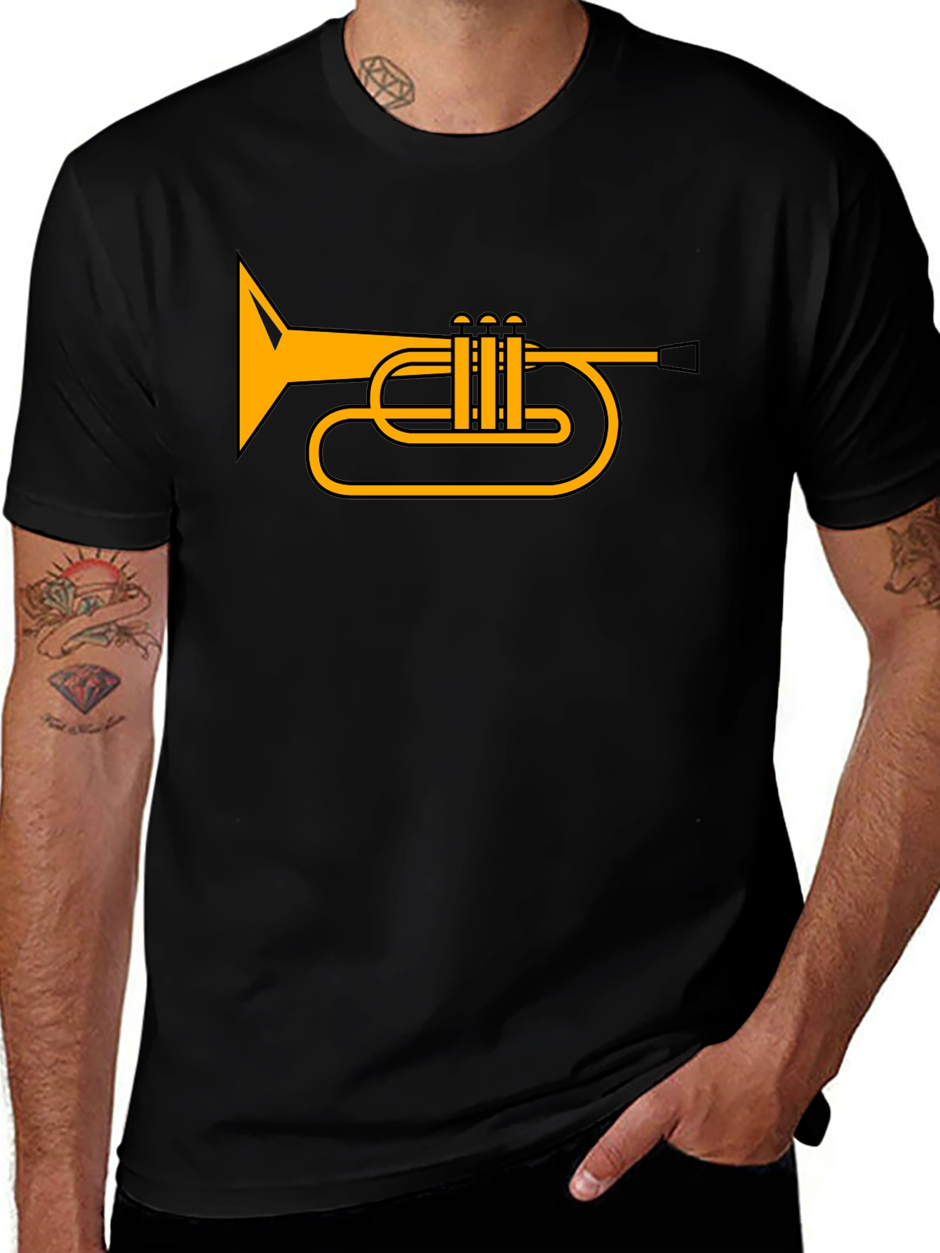 Trumpet Graphic T-Shirt - Music Lover Tee