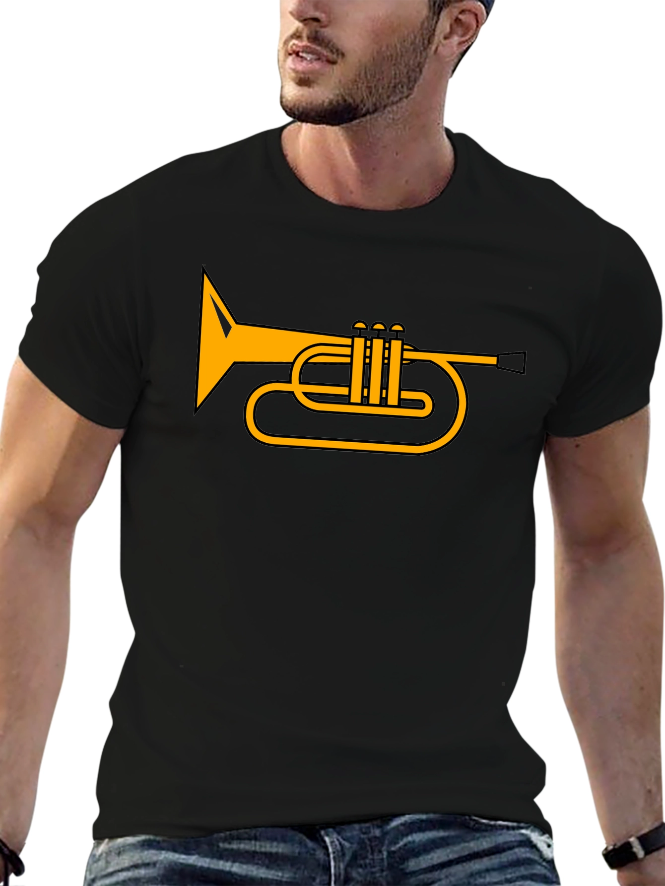 Trumpet Graphic T-Shirt - Music Lover Tee