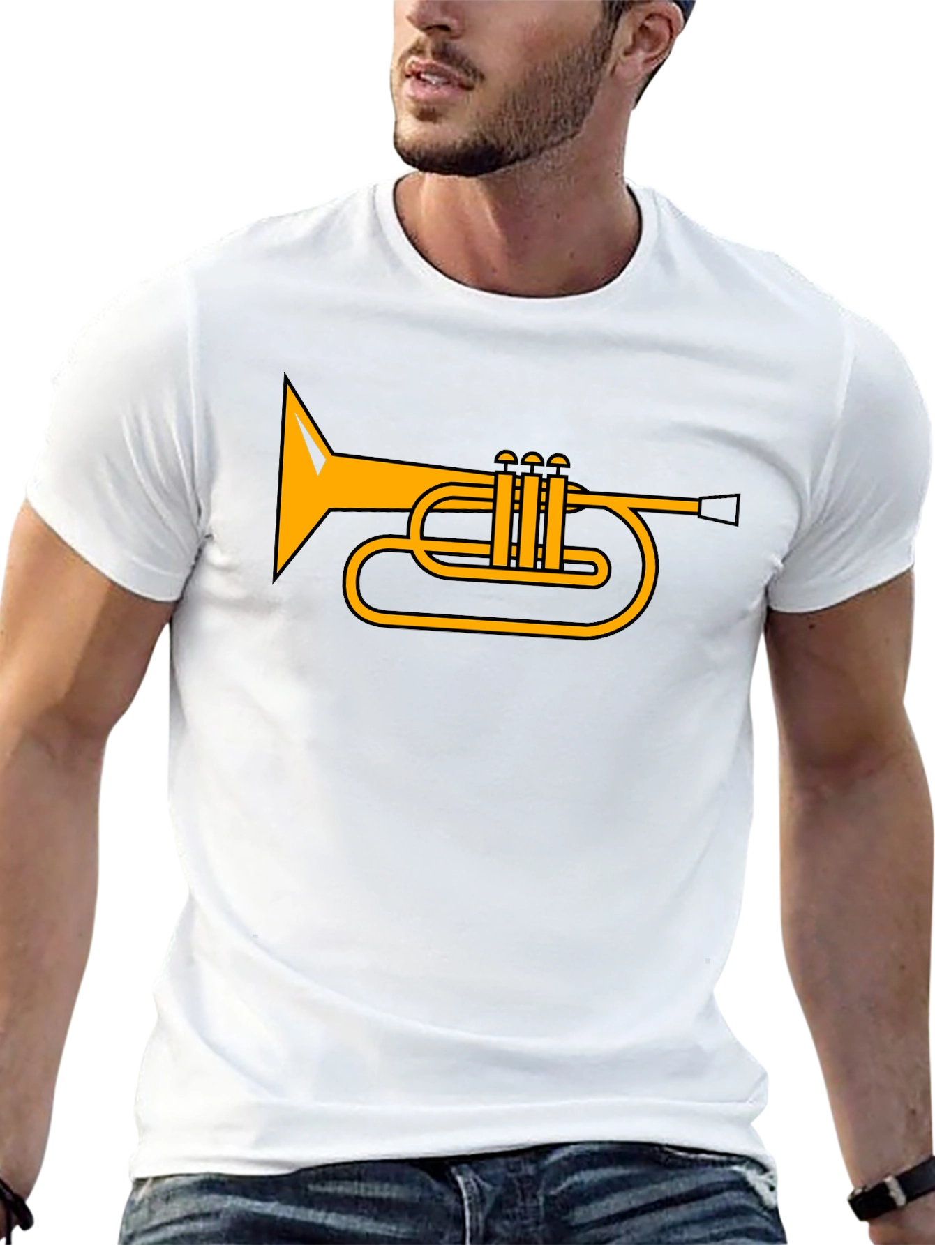 Trumpet Graphic T-Shirt - Music Lover Tee