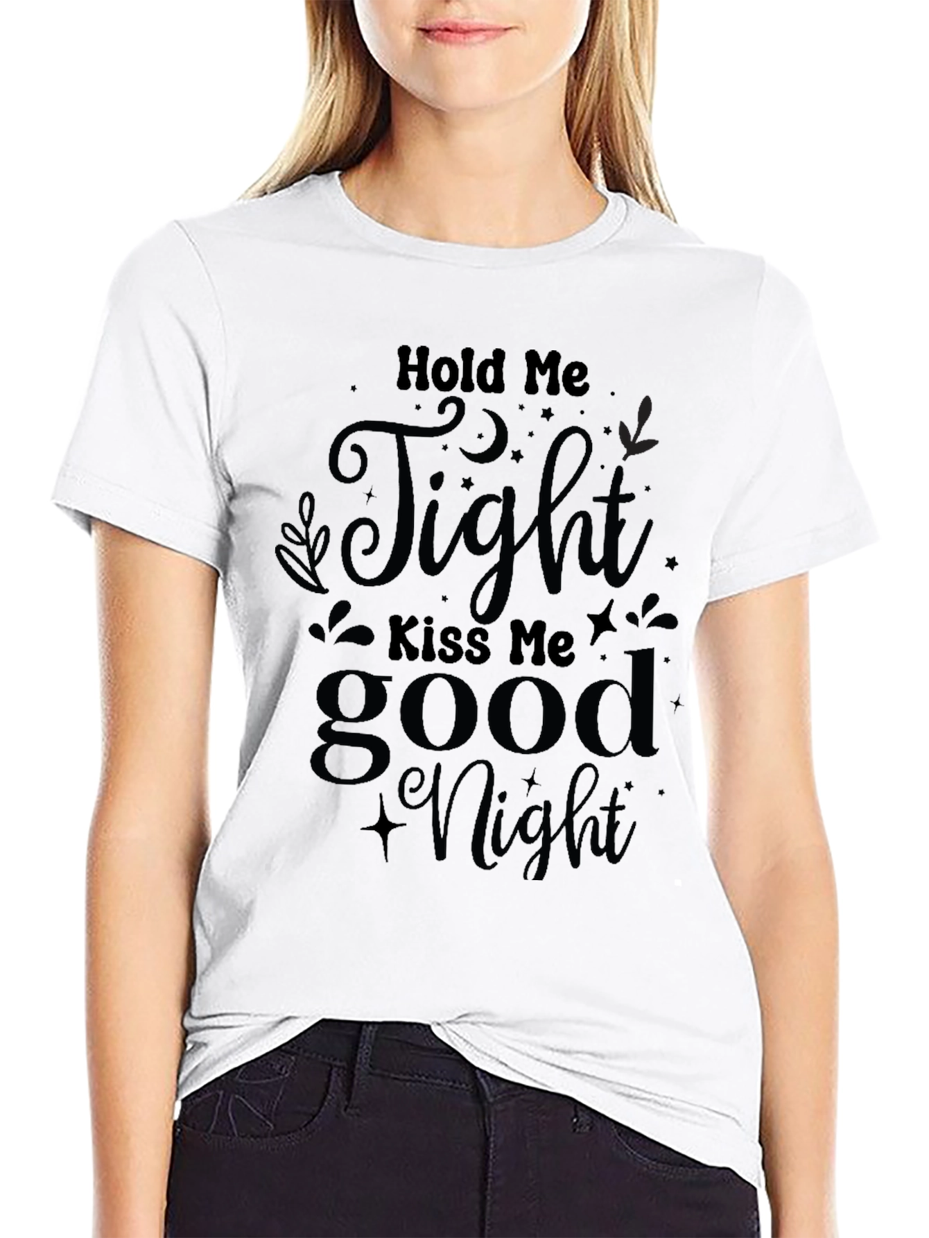 Hold Me Tight Good Night Graphic Tee - Black
