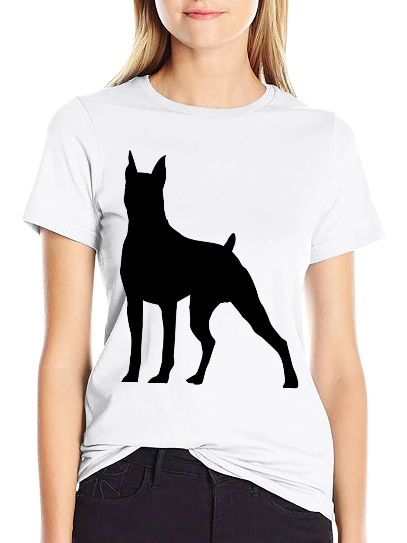 Dog Silhouette Graphic Tee - Modern Unisex T-Shirt