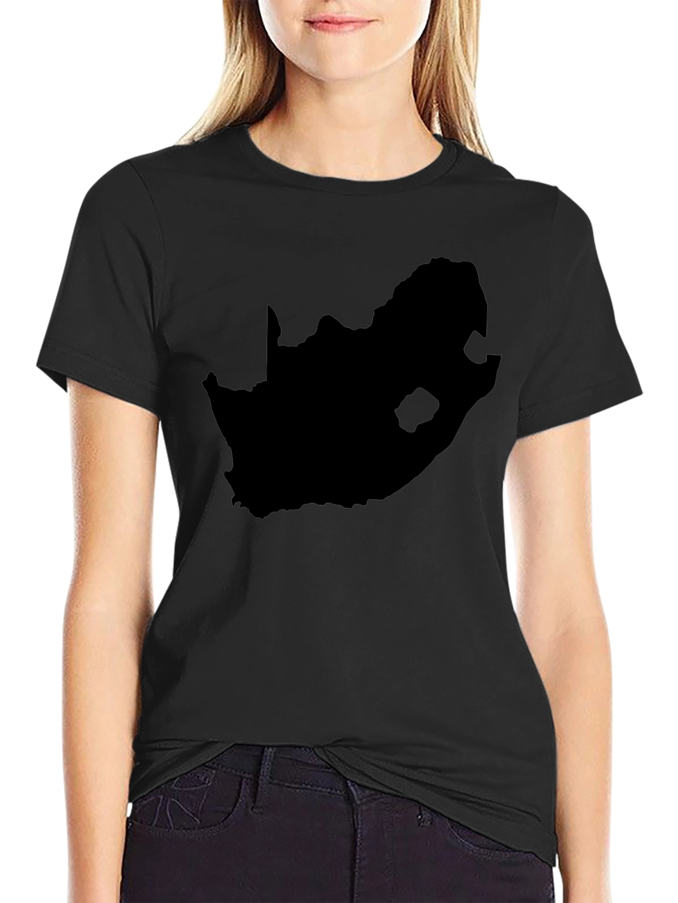 South Africa Map T-Shirt - Black