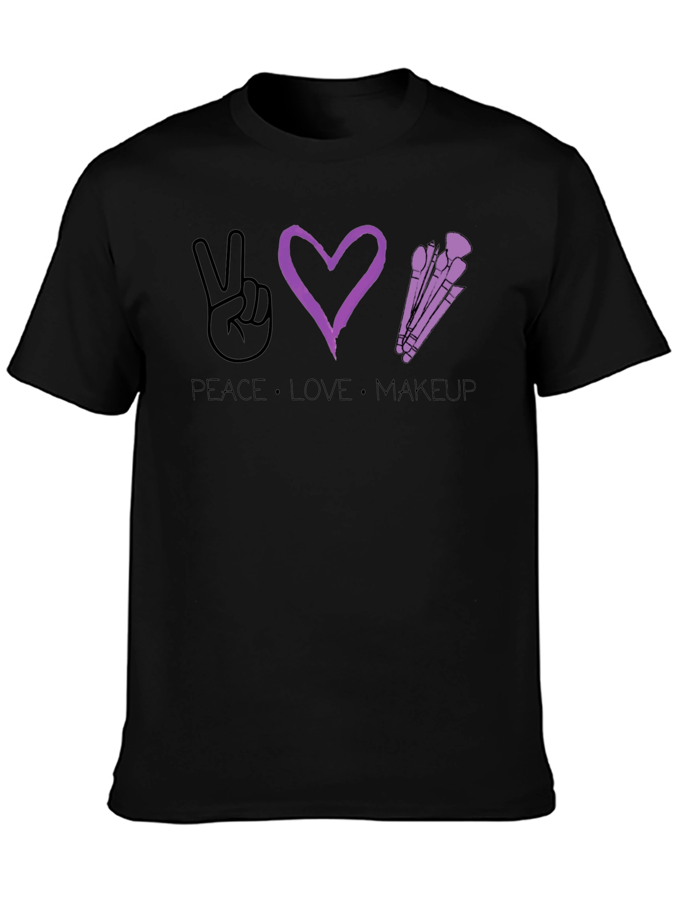 Peace Love Makeup T-Shirt - Stylish Graphic Tee