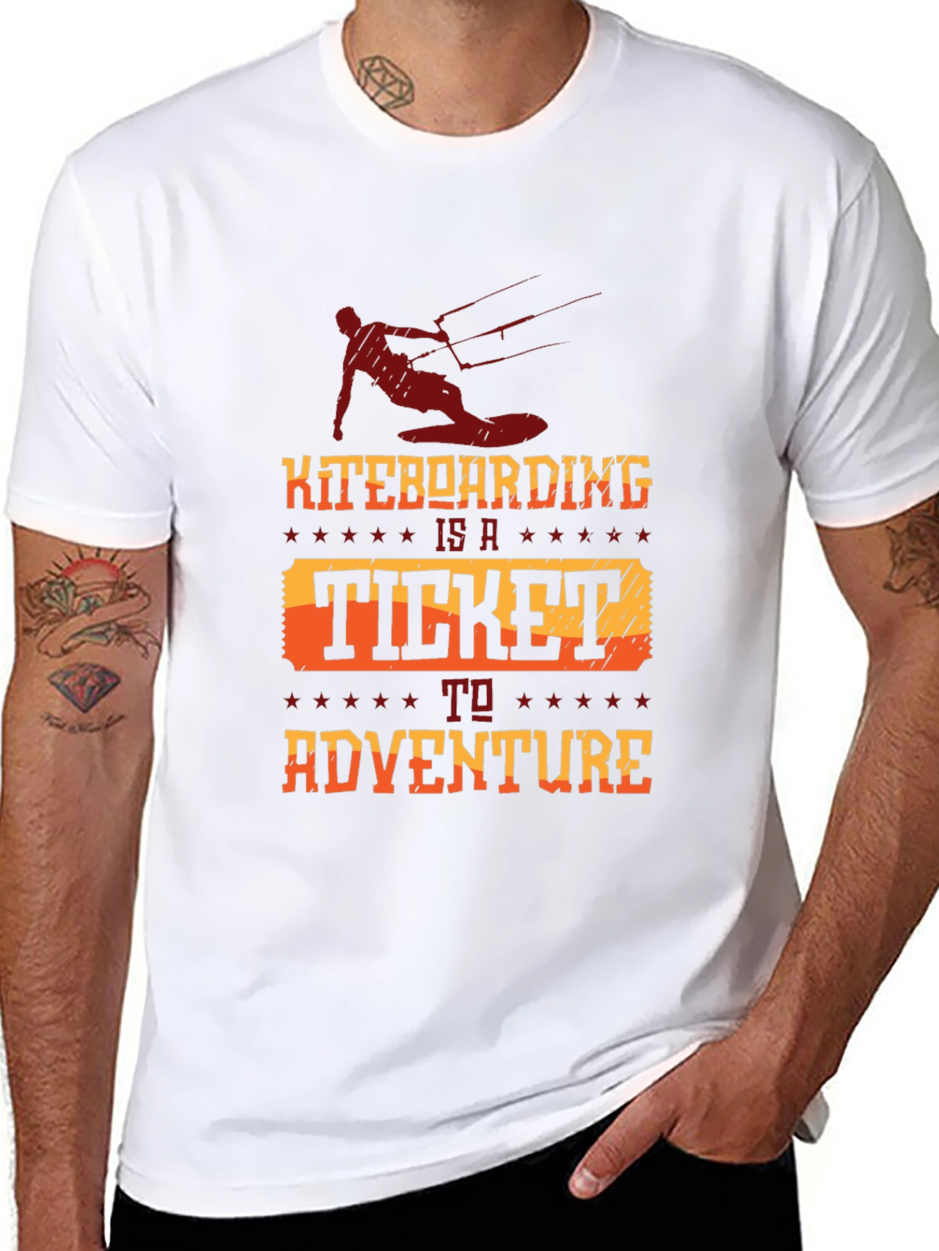Kiteboarding Adventure T-Shirt - Stylish Black Tee