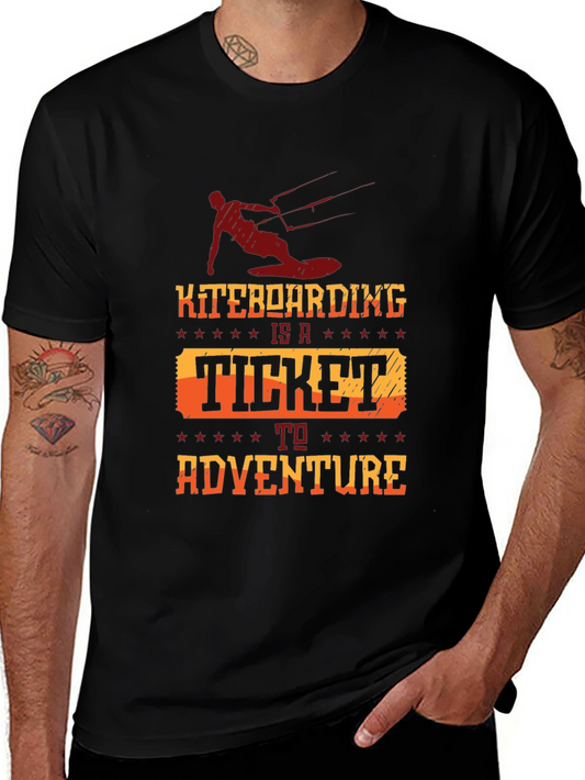 Kiteboarding Adventure T-Shirt - Stylish Black Tee