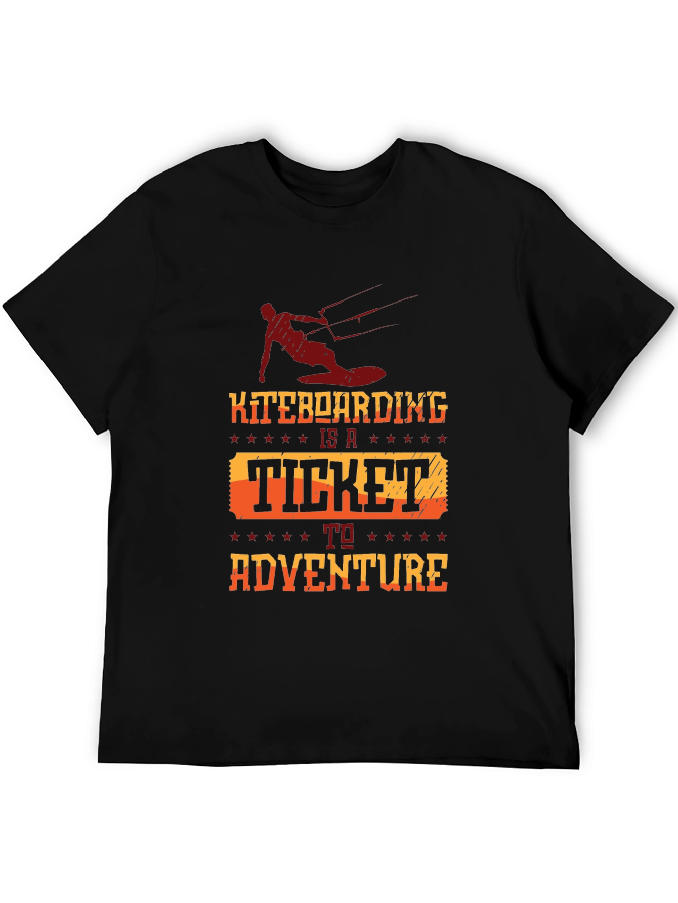 Kiteboarding Adventure T-Shirt - Stylish Black Tee