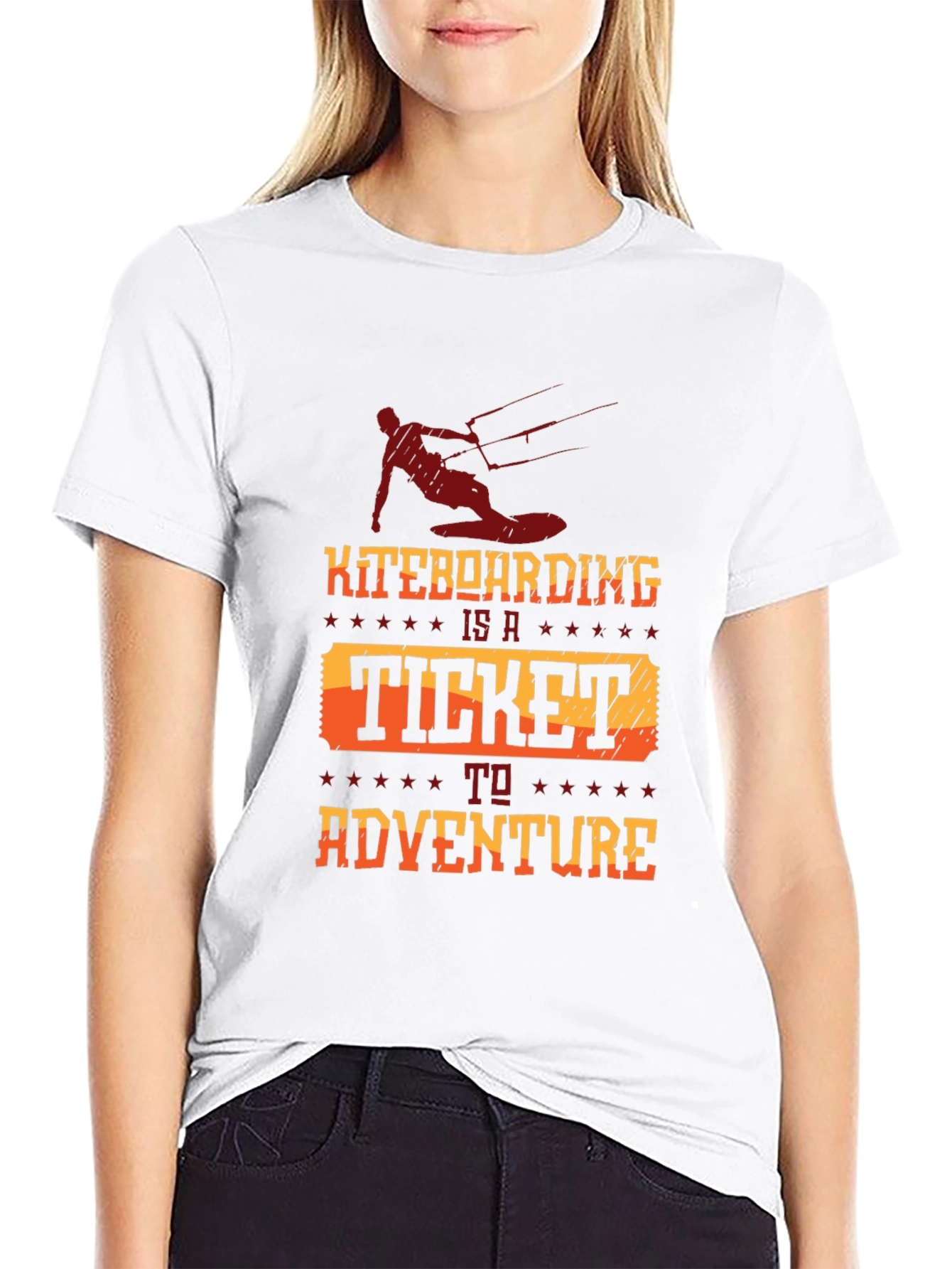 Kiteboarding Adventure T-Shirt - Stylish Black Tee