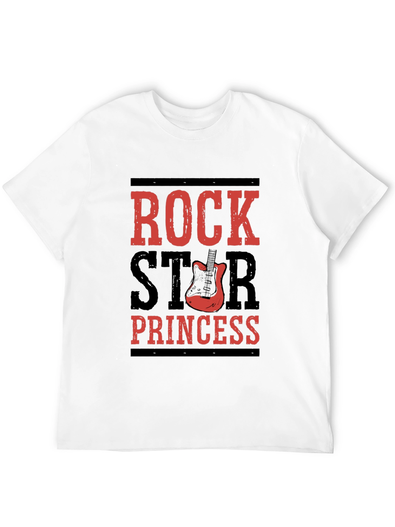 Rockstar Princess Black T-Shirt - Music Lover Tee