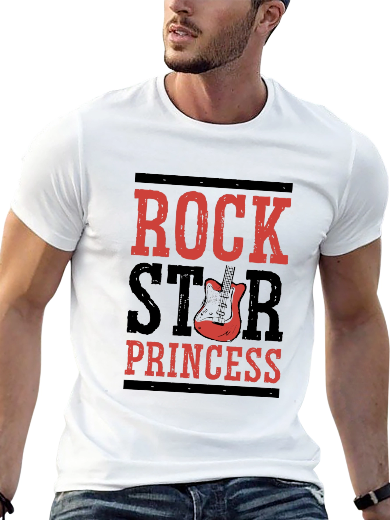 Rockstar Princess Black T-Shirt - Music Lover Tee