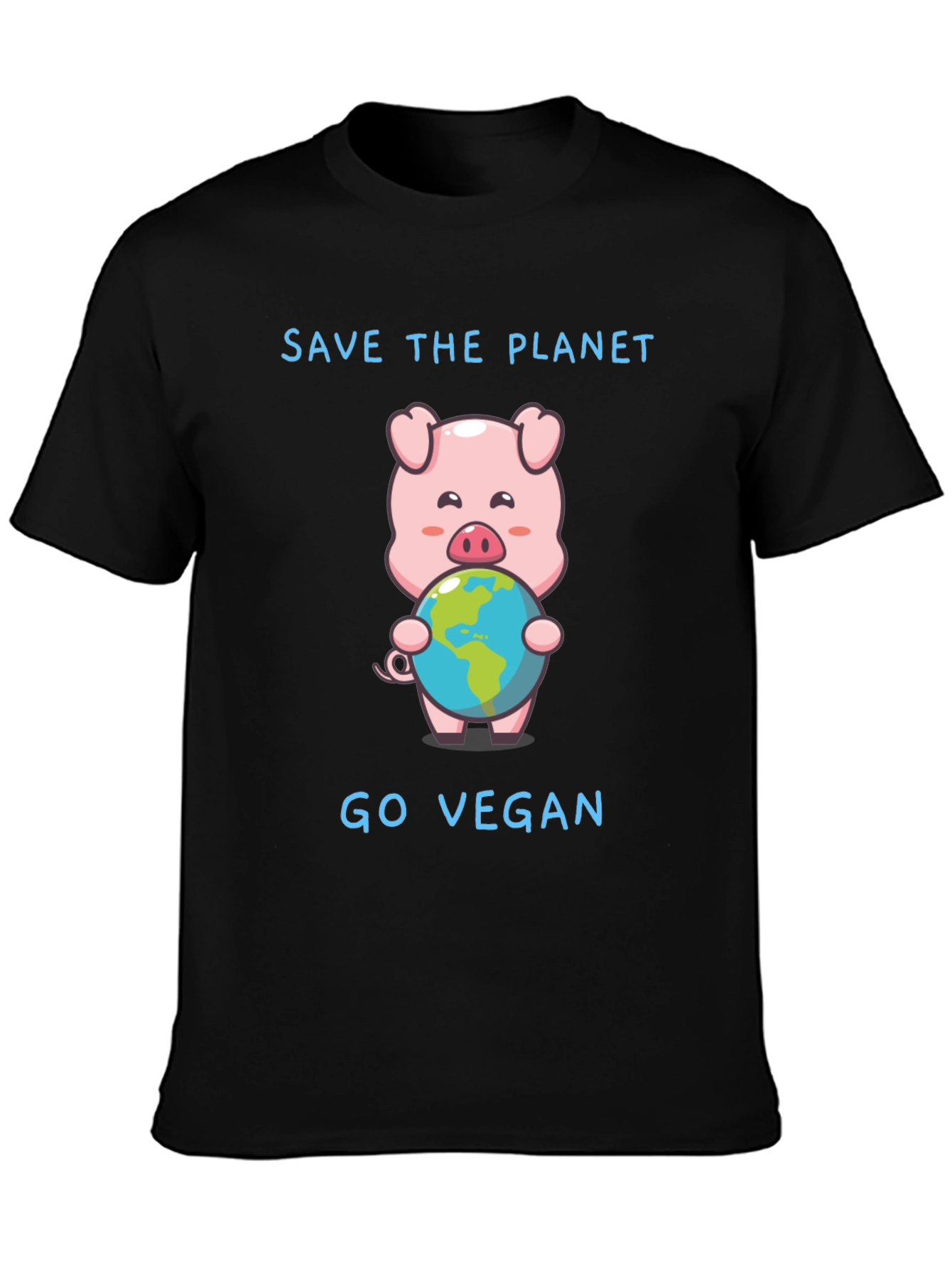 Save the Planet Go Vegan Pig T-Shirt