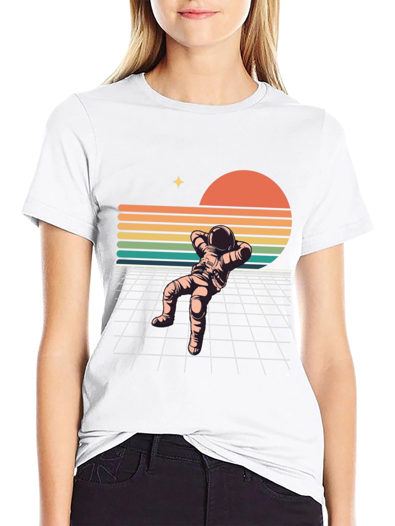 Retro Spaceman Relaxing T-Shirt