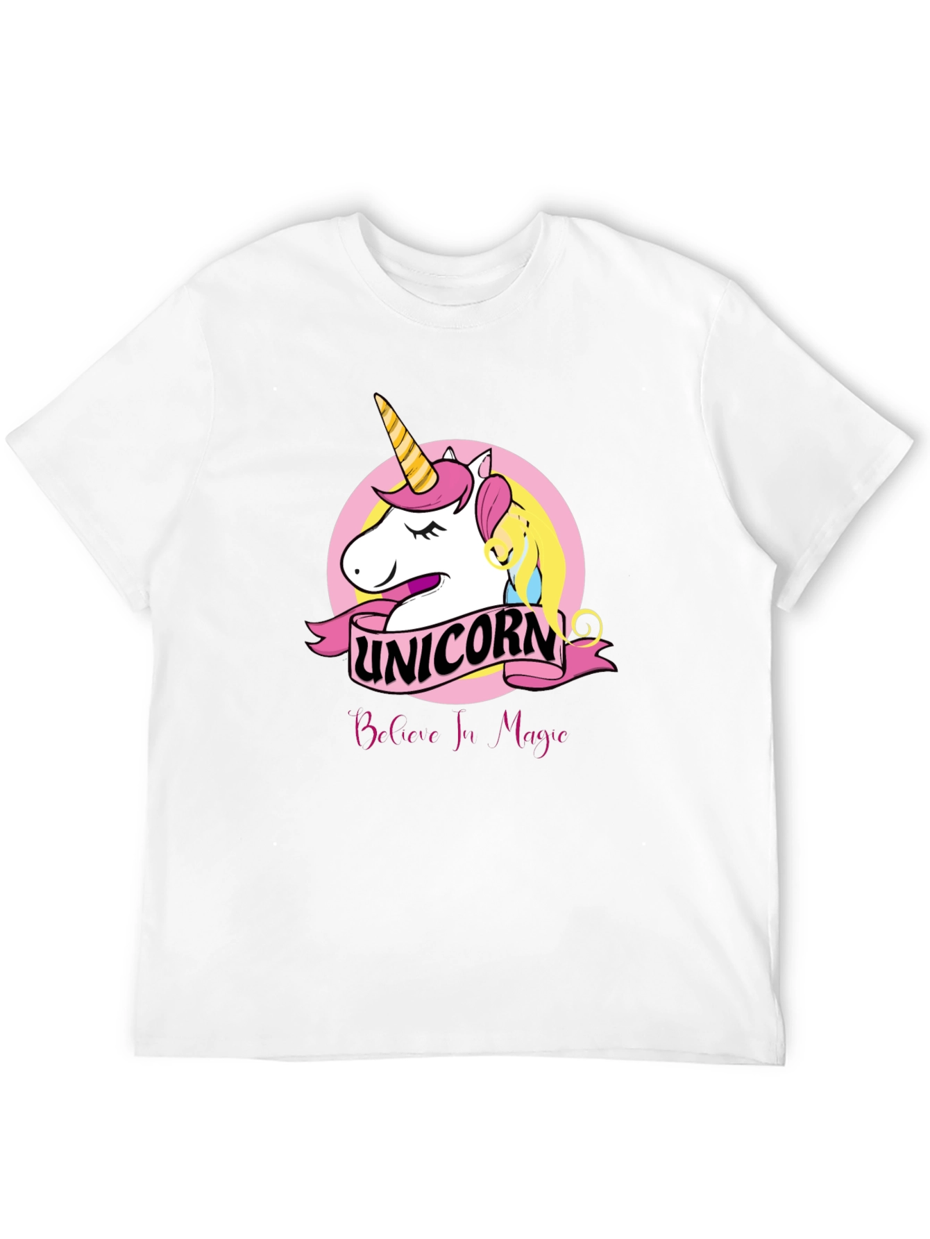Unicorn Believe In Magic Black T-Shirt