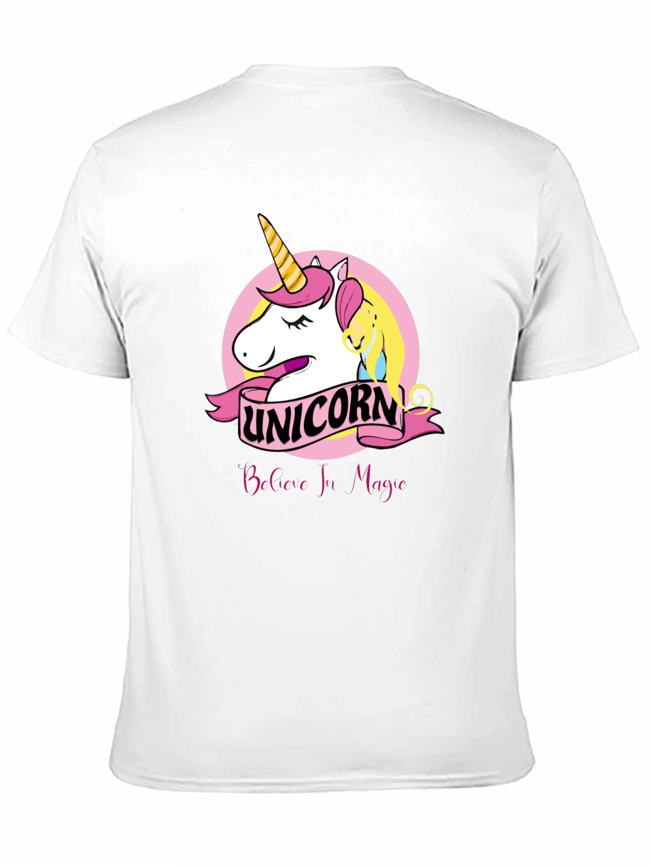 Unicorn Believe In Magic Black T-Shirt