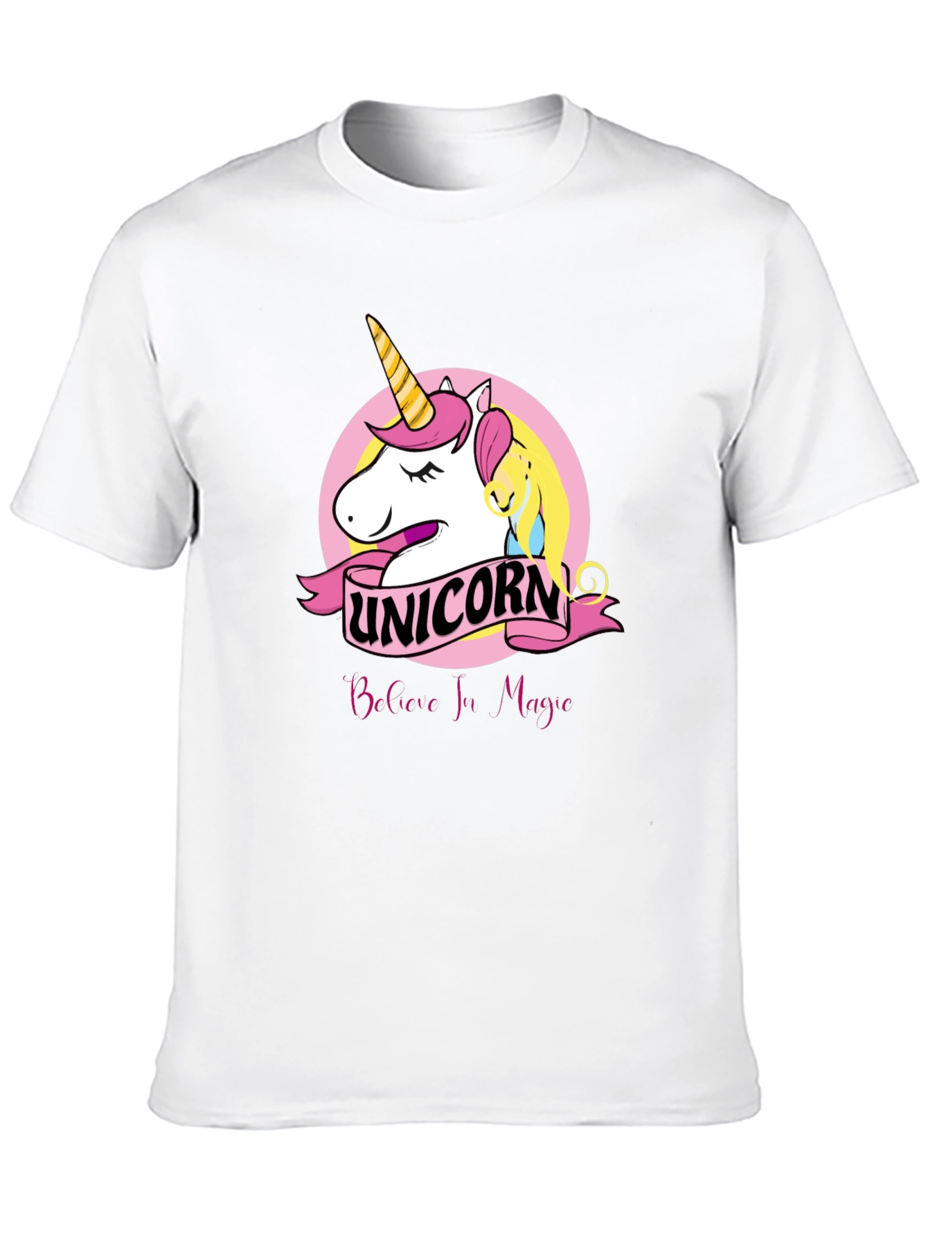 Unicorn Believe In Magic Black T-Shirt