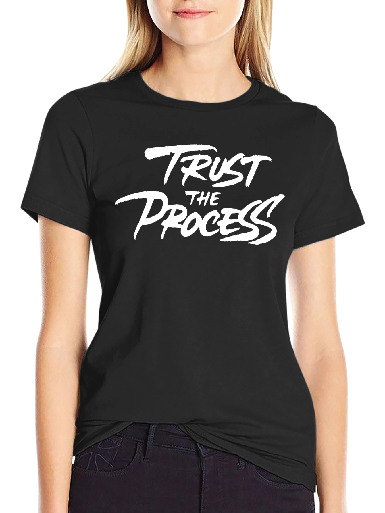 Trust The Process Black Graphic Tee