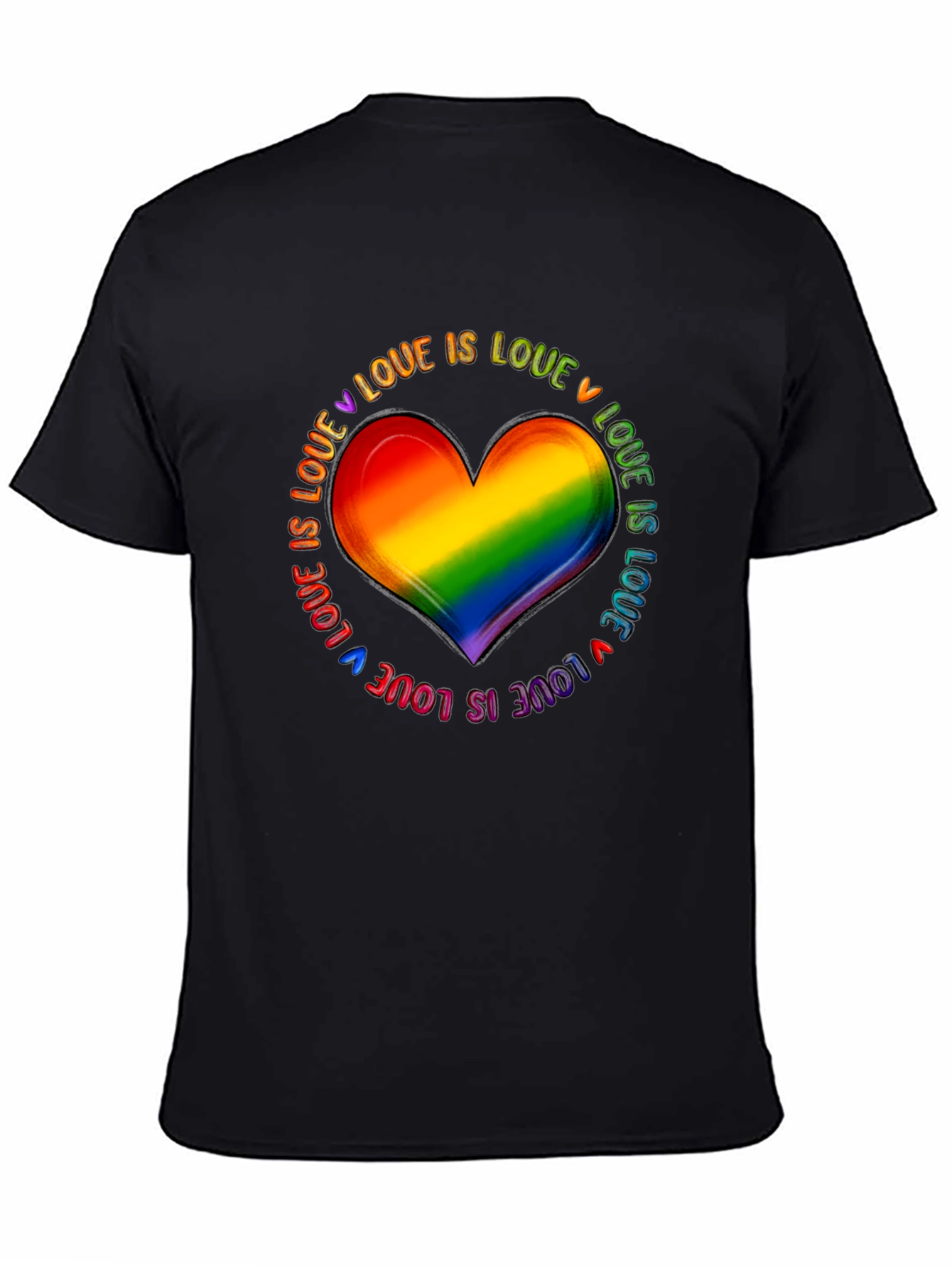 Rainbow Heart Love is Love Pride T-Shirt