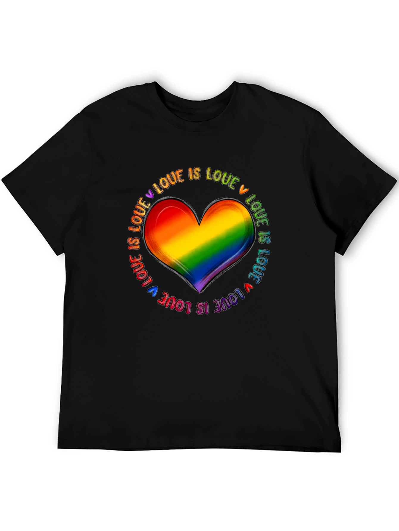 Rainbow Heart Love is Love Pride T-Shirt