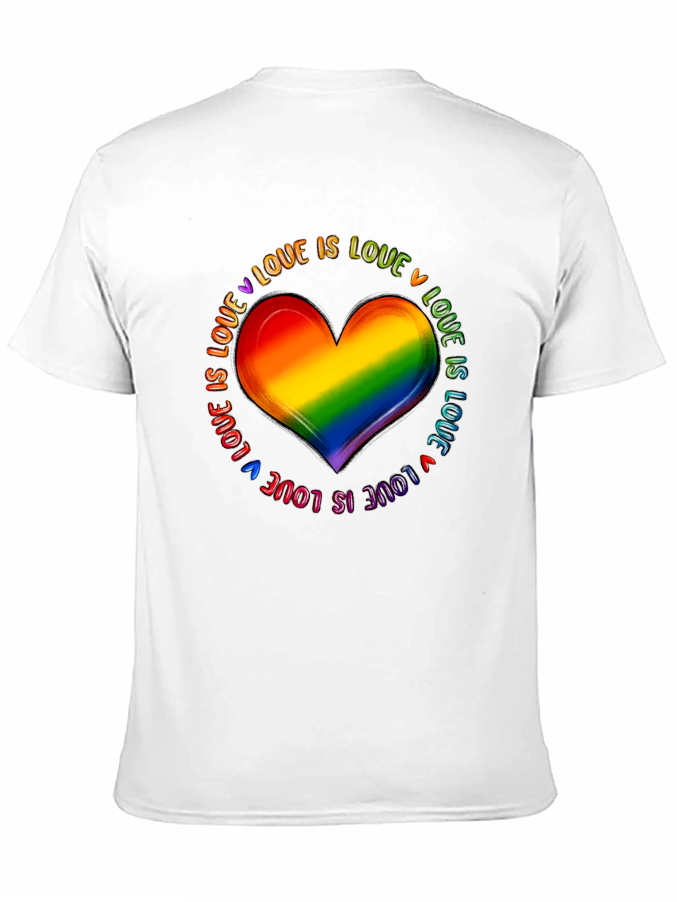 Rainbow Heart Love is Love Pride T-Shirt