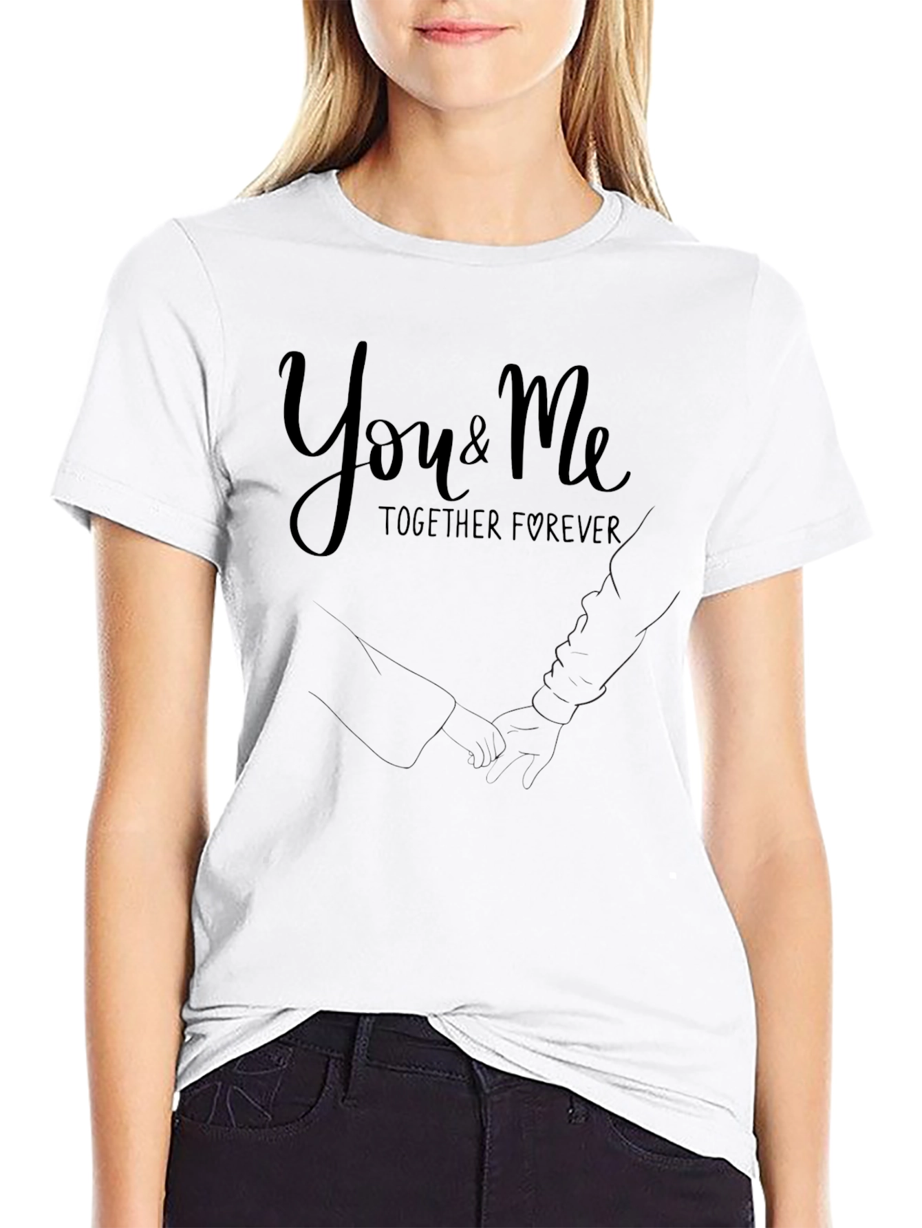 You & Me Forever Black T-Shirt
