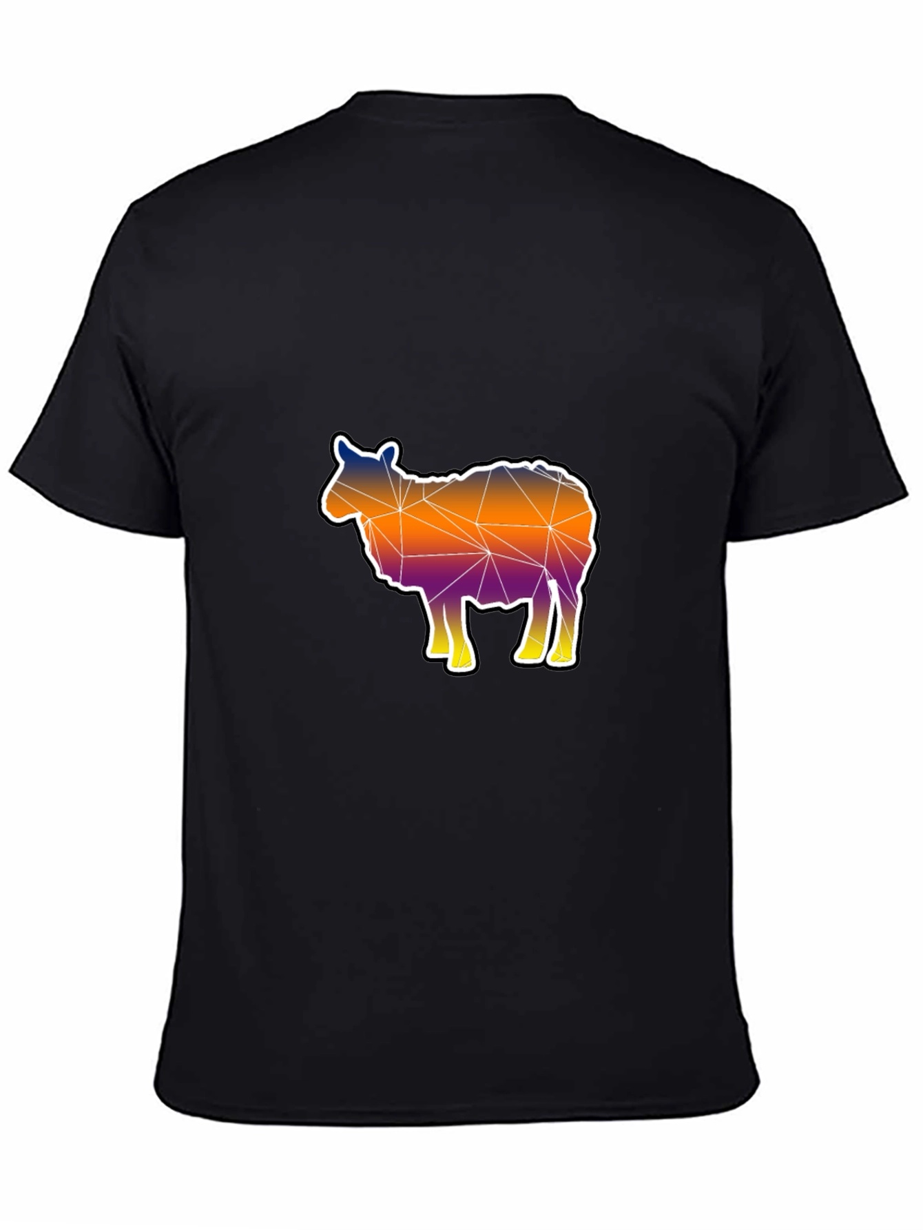 Geometric Sheep Graphic Tee - Modern Art Shirt