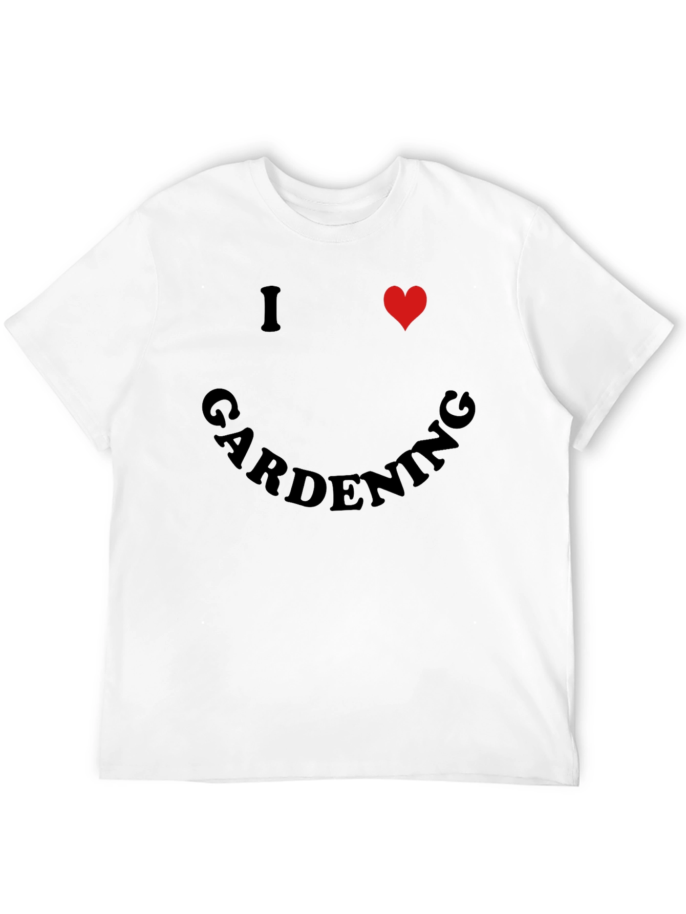 I Heart Gardening Black Crew Neck T-Shirt
