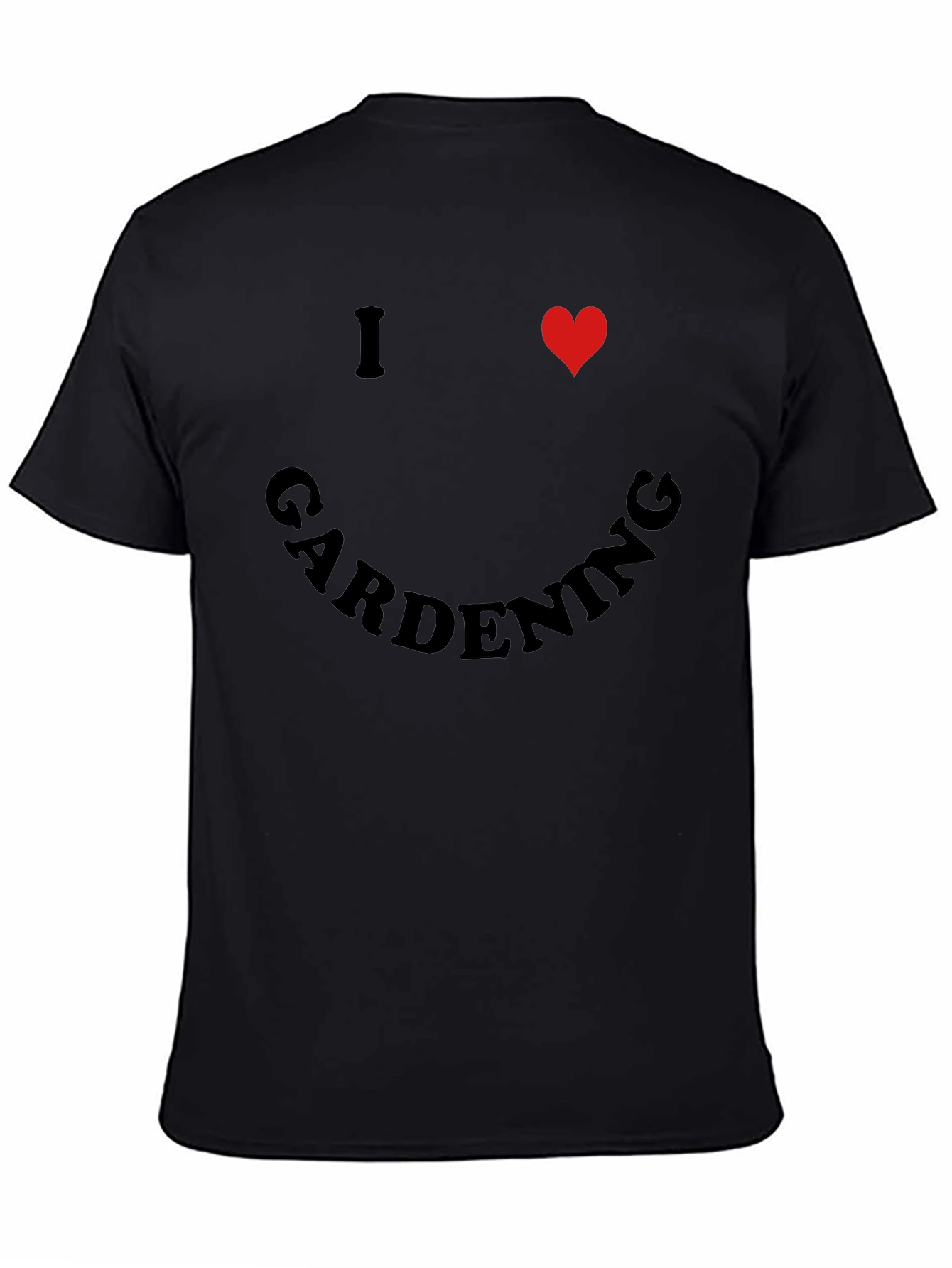 I Heart Gardening Black Crew Neck T-Shirt