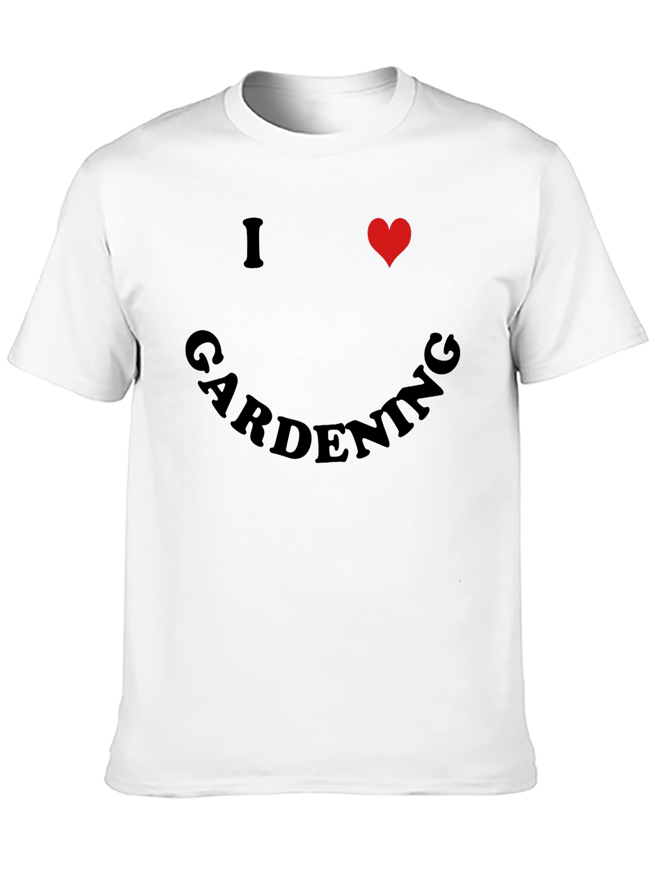 I Heart Gardening Black Crew Neck T-Shirt