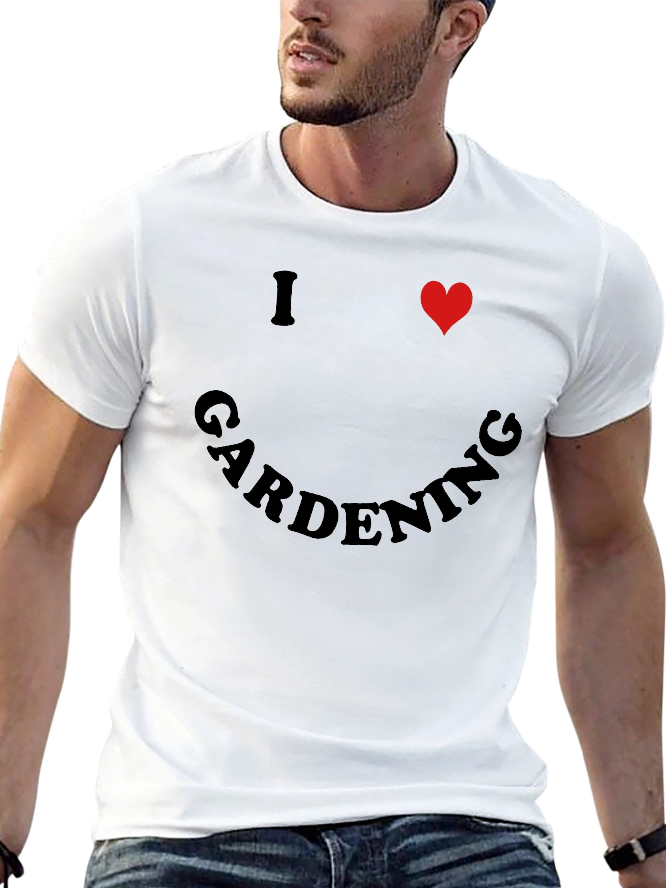 I Heart Gardening Black Crew Neck T-Shirt