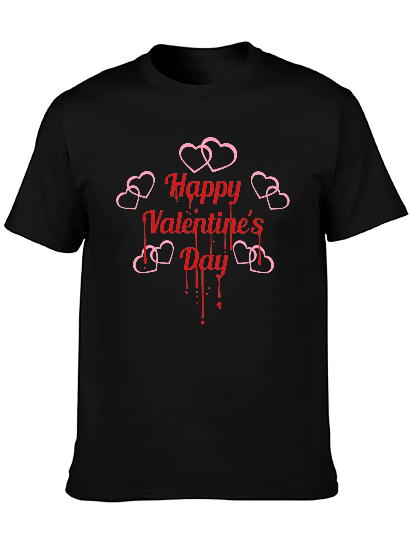 Happy Valentines Day Bleeding Heart Graphic T-Shirt