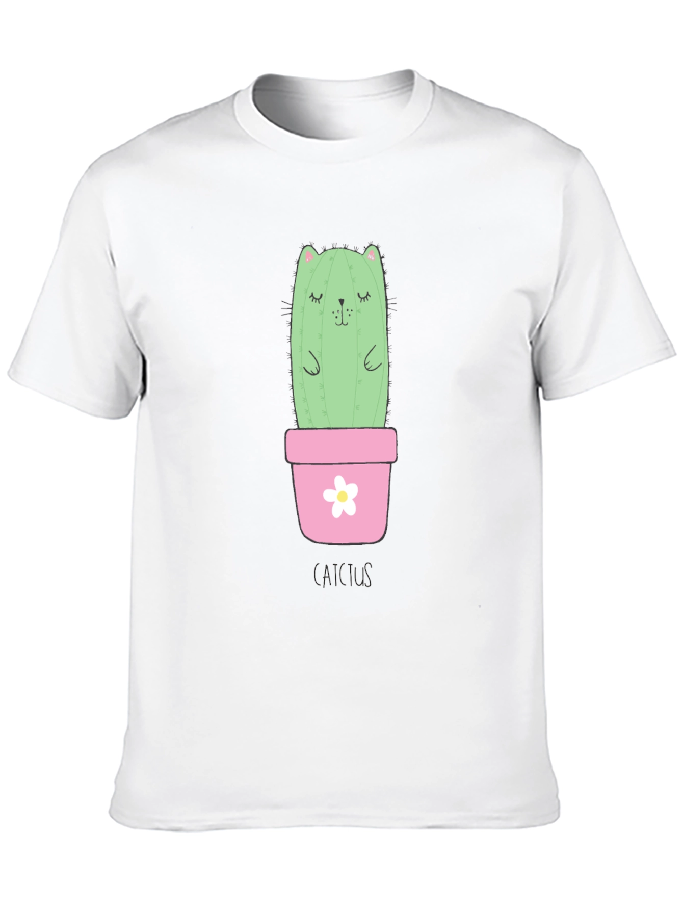 Cute Cat Cactus T-Shirt - Unique Graphic Tee