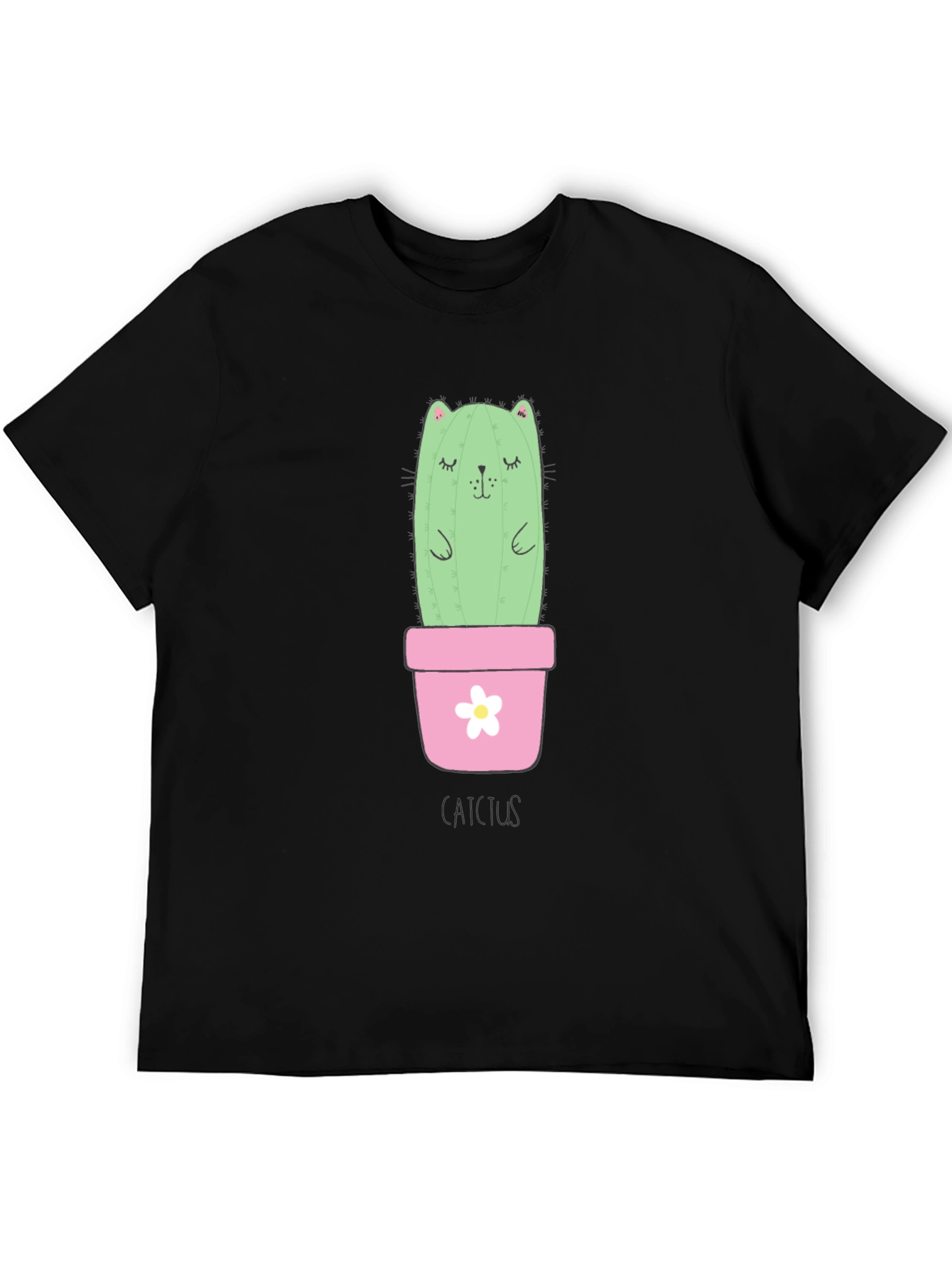 Cute Cat Cactus T-Shirt - Unique Graphic Tee