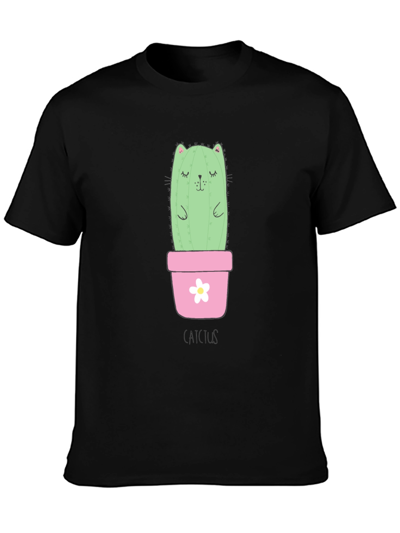 Cute Cat Cactus T-Shirt - Unique Graphic Tee