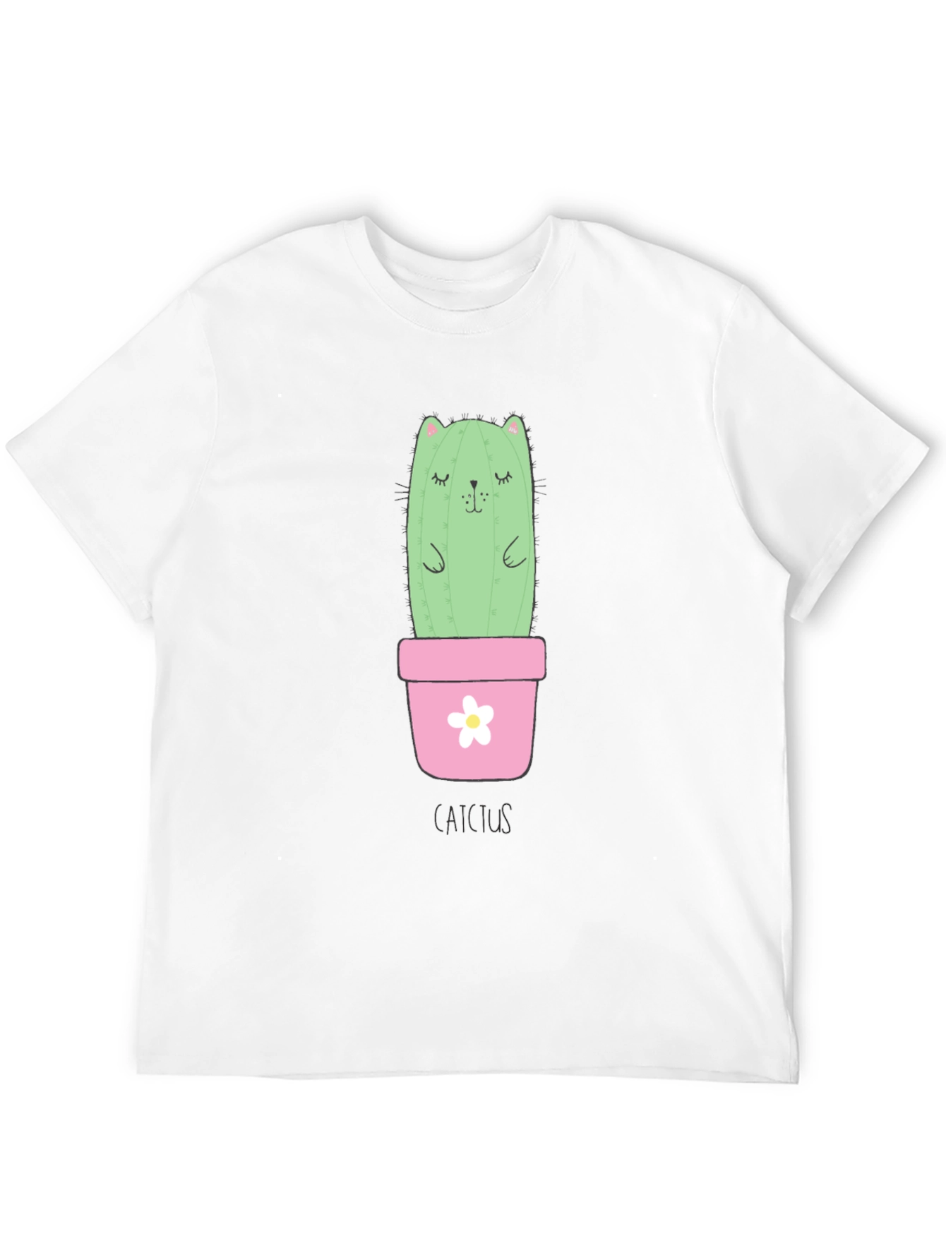 Cute Cat Cactus T-Shirt - Unique Graphic Tee