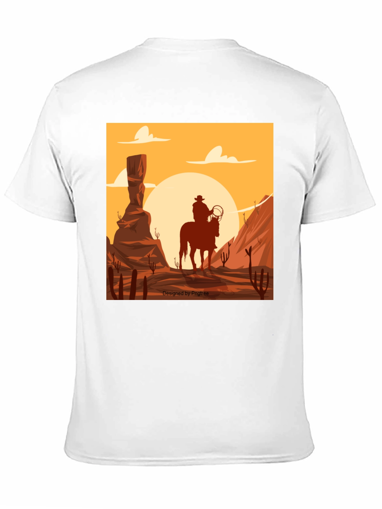 Western Cowboy Desert Scene Graphic Tee