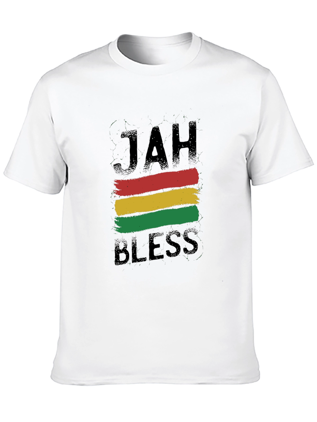 Jah Bless Rastafarian Style Black T-Shirt