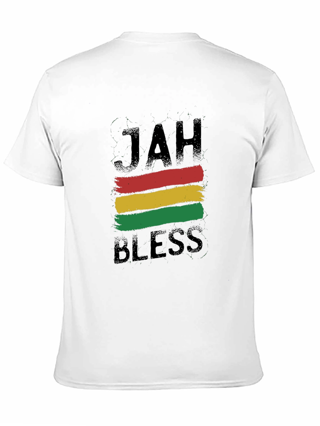 Jah Bless Rastafarian Style Black T-Shirt