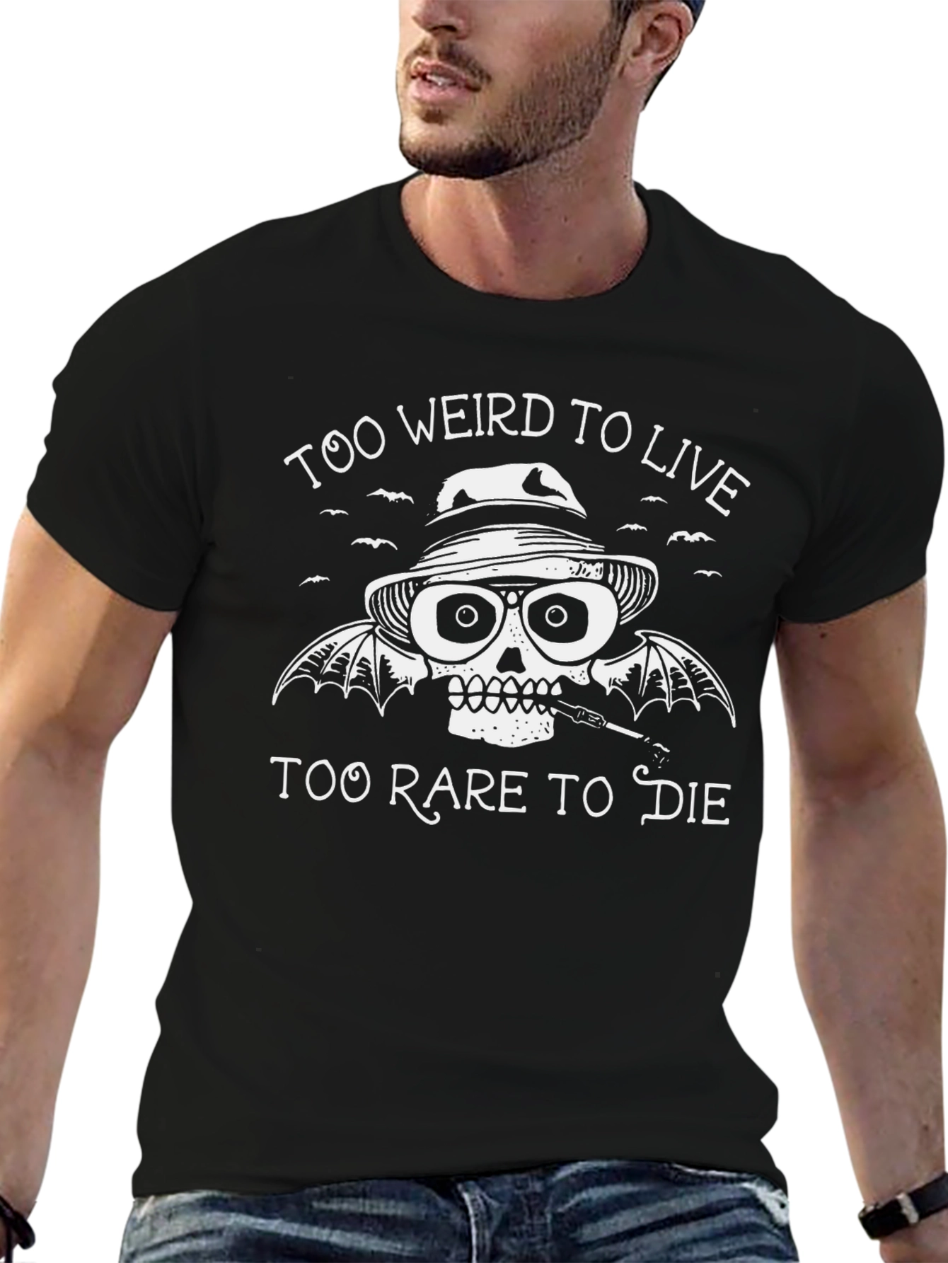 Too Weird to Live Black Graphic T-Shirt