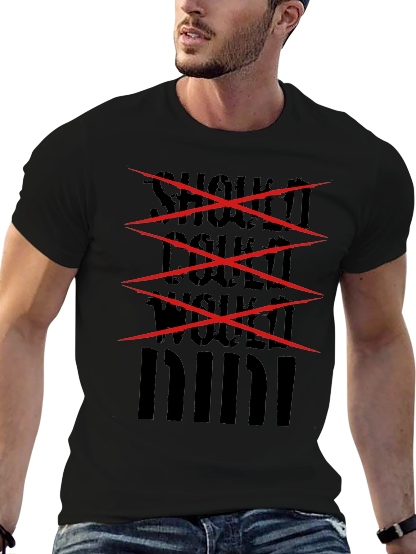 Shock! Double Wolf Black Graphic Tee