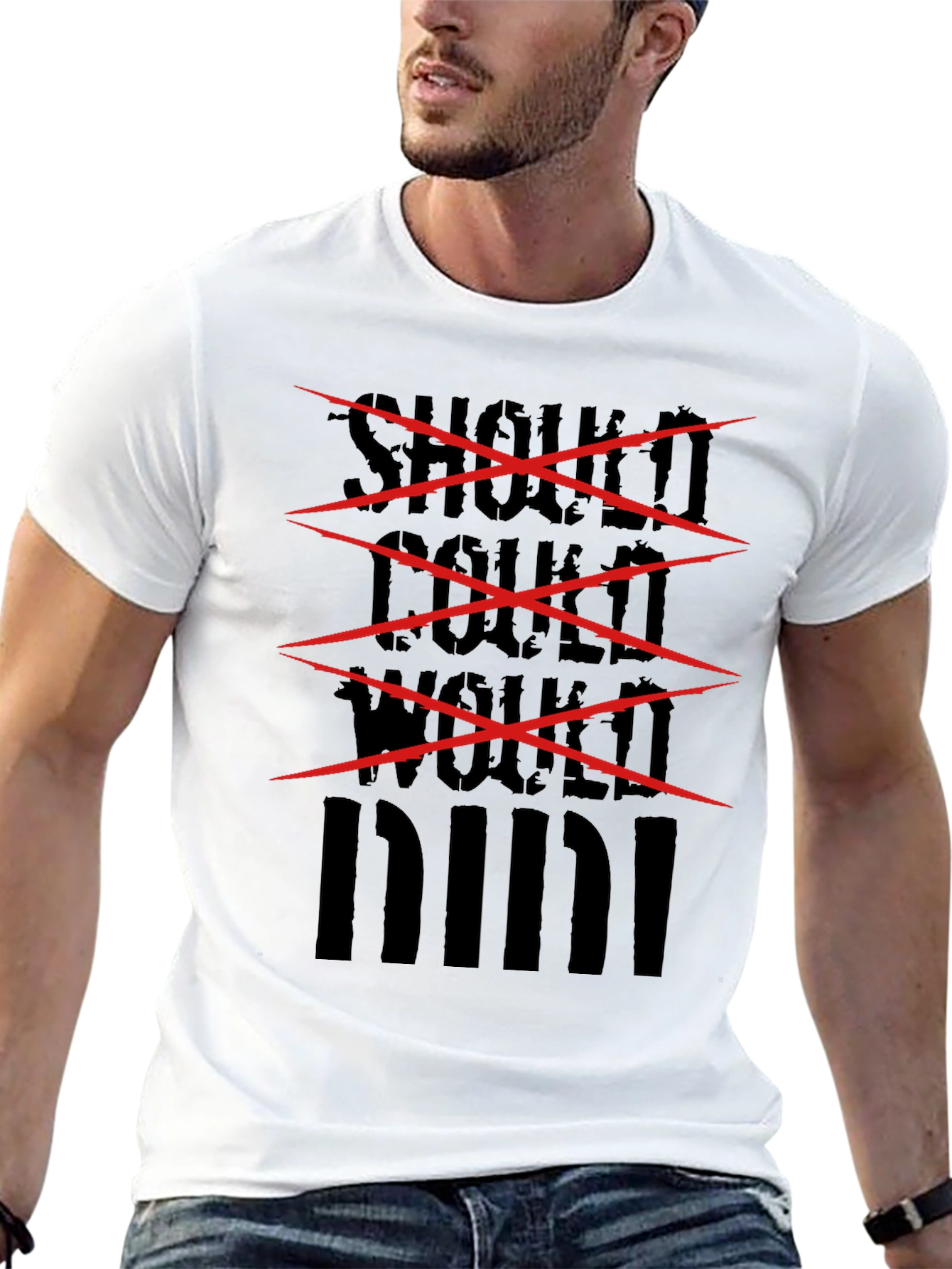 Shock! Double Wolf Black Graphic Tee