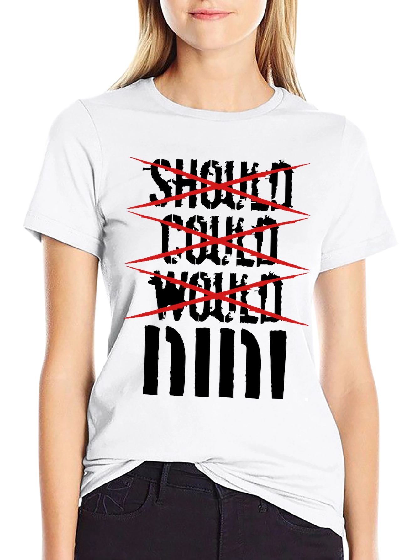 Shock! Double Wolf Black Graphic Tee