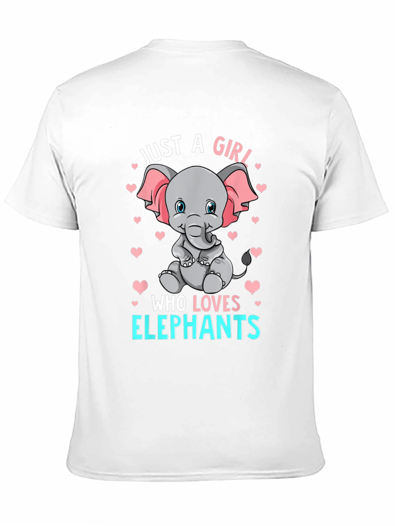Girl Elephant Lover T-Shirt - Cute Animal Graphic Tee