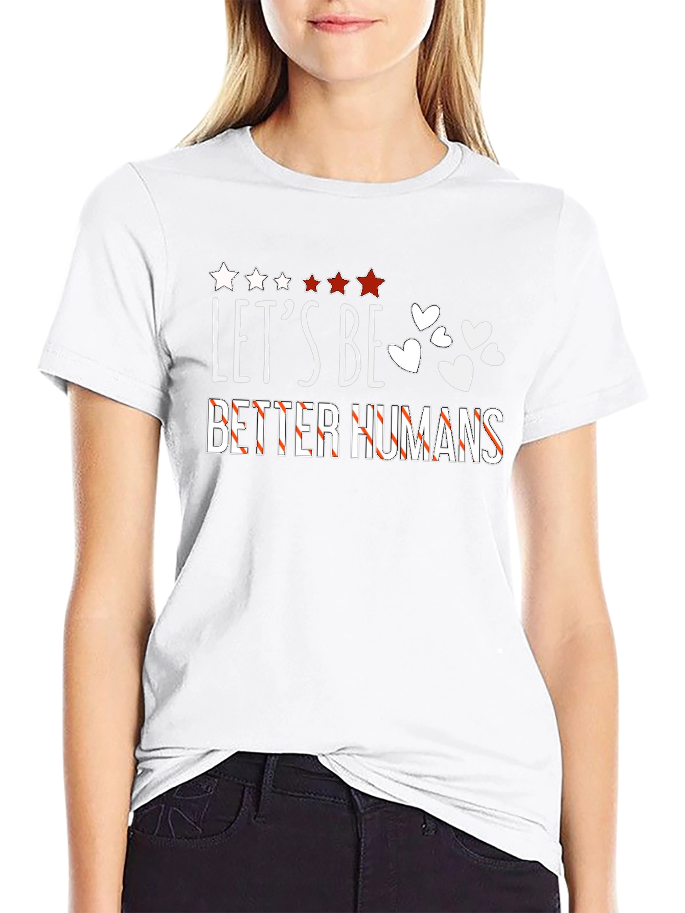 Lets Be Better Humans Black Graphic Tee