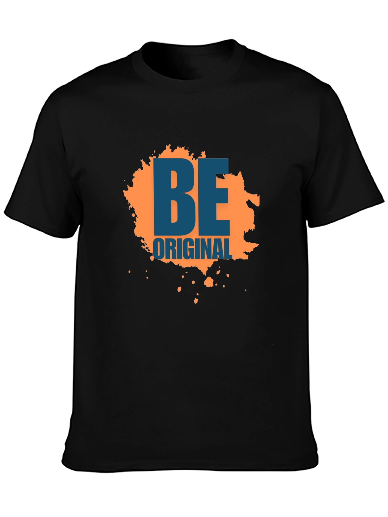 Be Original Graphic Tee - Black Cotton Blend