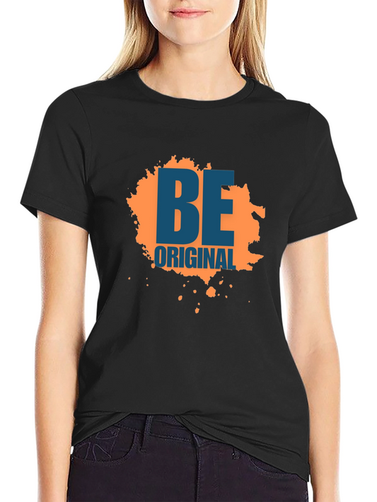 Be Original Graphic Tee - Black Cotton Blend