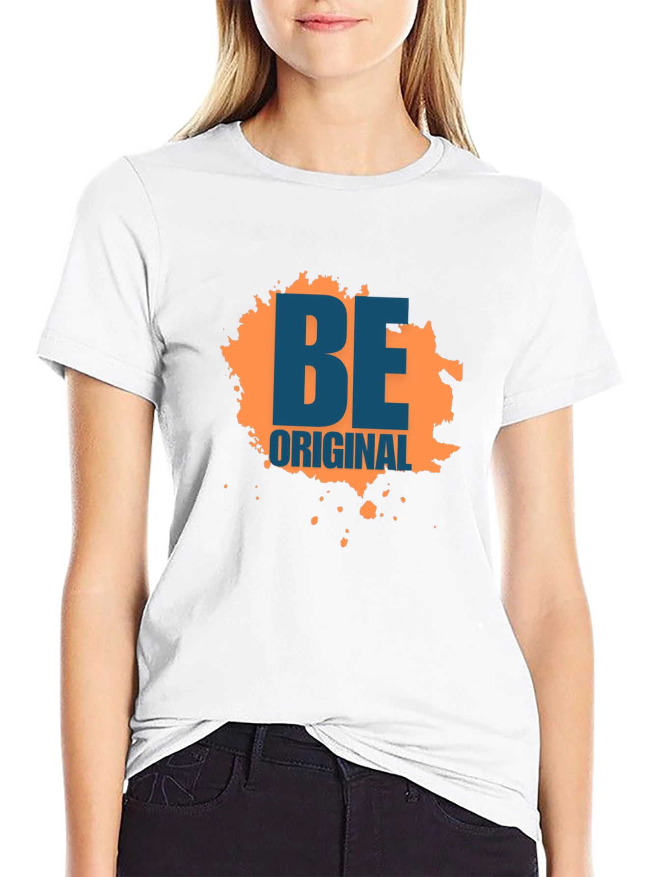 Be Original Graphic Tee - Black Cotton Blend