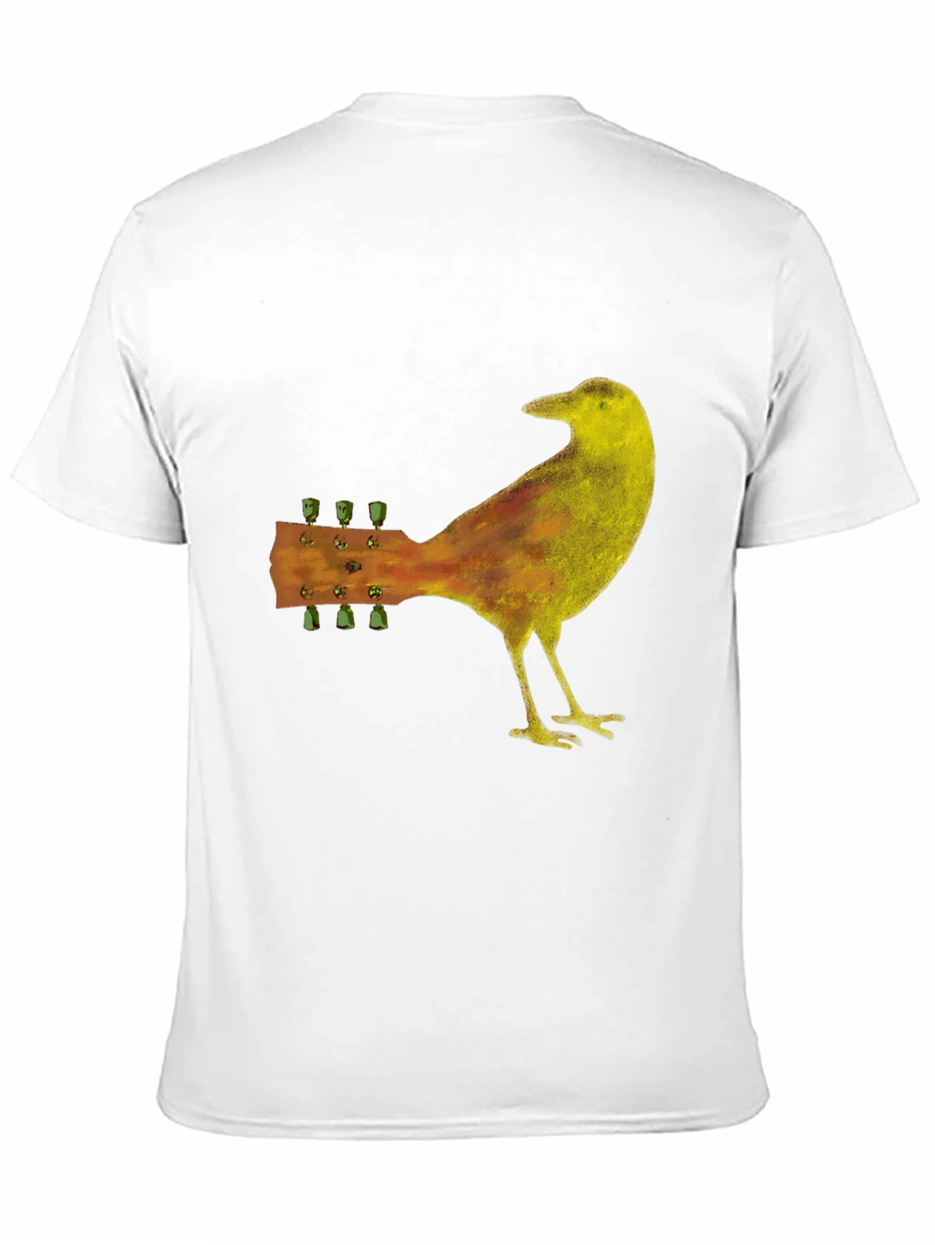 Guitar Bird Black T-Shirt - Music Lover Tee