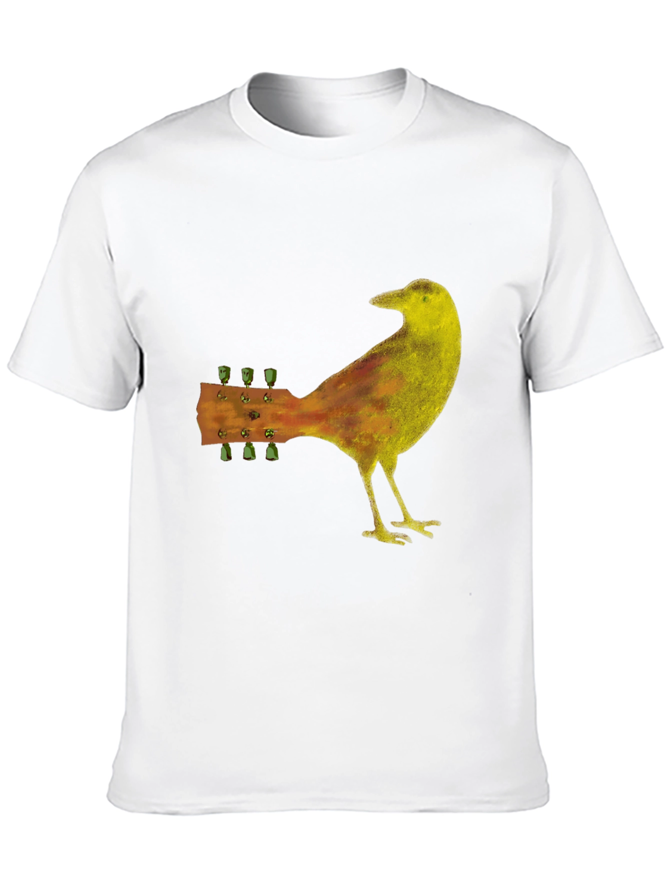 Guitar Bird Black T-Shirt - Music Lover Tee